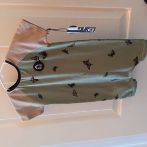 Rags to Raches sage butterfly romper 2T